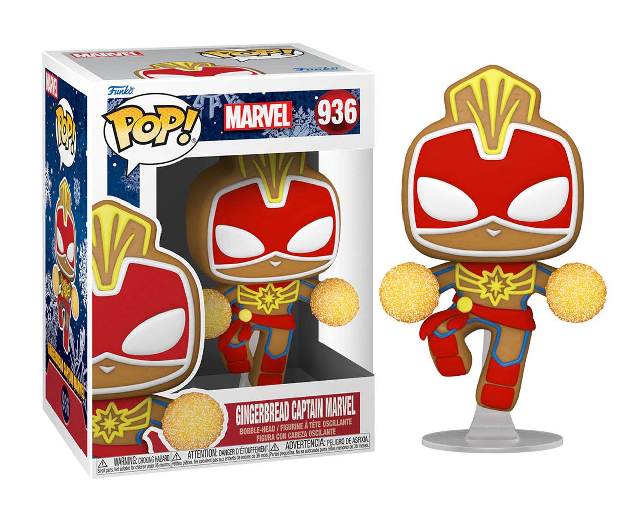 Gingerbread Captain Marvel Pop! Vinyl
		
		
			ID: 001415